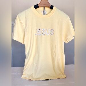 Easter tshirt with embroidered Jesus size small